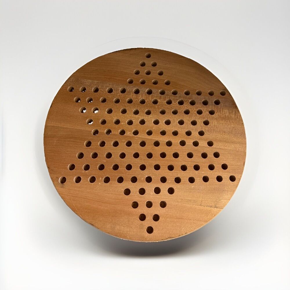 Wooden Chinese Checkers Marble Board reversible tic-tac-toe board ￼